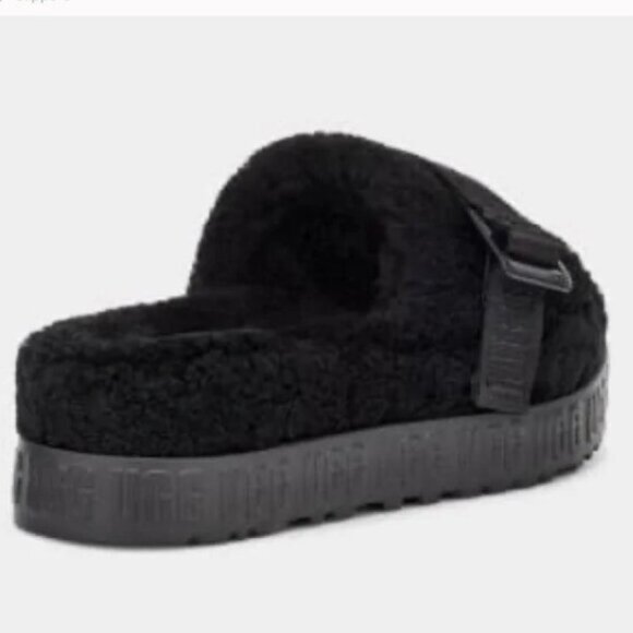 UGG Fluffita Black Sandals - Women's sz 9 - Picture 2 of 6
